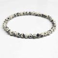 Dalmatian Jasper Round Bead Bracelet - Playful Loyalty