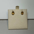 Citrine Oval Post Earrings – Sterling Silver